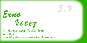 erno vitez business card
